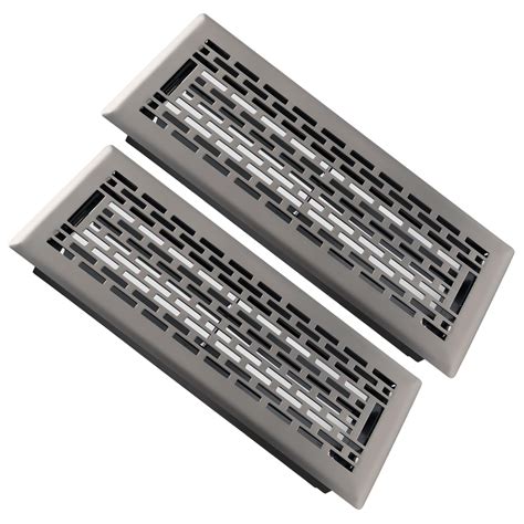 SANYCASA 4x12 Inch Floor Vents 2 Pack Adjustable Airflow Floor Register ...