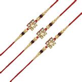 Bhai Moustache Rakhi Set of 3 with Roli Chawal and Raksha Bandhan Gree ...