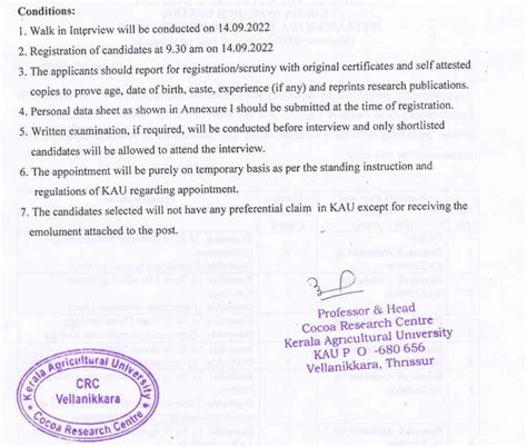 Cocoa Research Centre Thrissur Microbiology/Plant Biotech Research ...