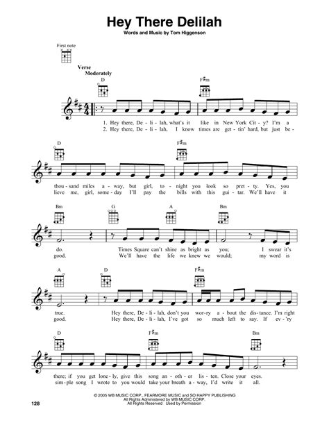 Hey There Delilah by Plain White T's - Baritone Ukulele - Guitar Instructor