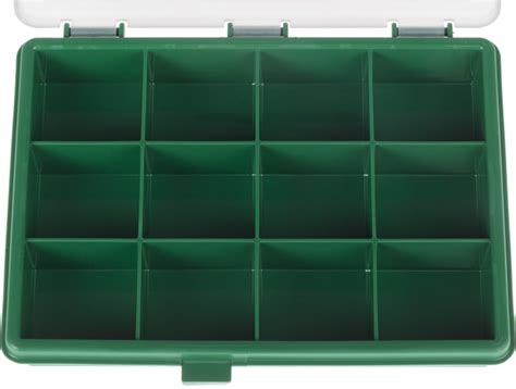 RS PRO | RS PRO 12 Cell Green PP Compartment Box, 32mm x 175mm x 143mm ...