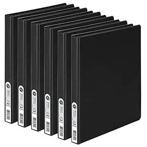 Wilson Jones Round Ring Binder, 1/2", Black, 6-Pack (W70368-13B ...