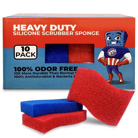 STK Heavy Duty Silicone Scrubber S-Sponges (10 Pack) - Modern ...