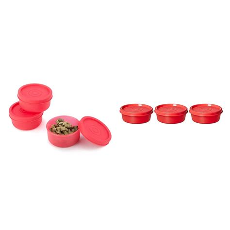 Buy Signoraware Nano Plastic Container Set, 40ml, Set of 3, Red ...