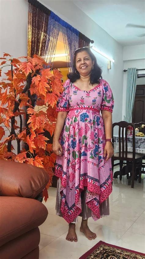 Buy Lavender Handkerchief Dress with Puff Sleeves | Rustorange