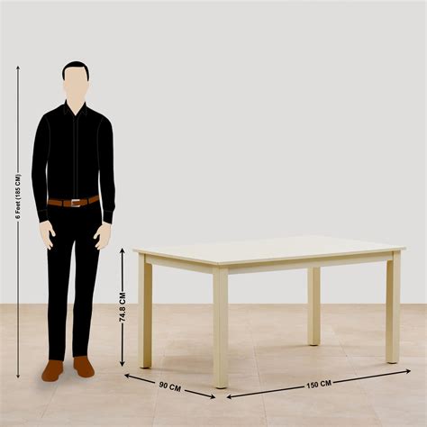 Buy (Refurbished) Cornell 6-Seater Dining Table - White from Home ...