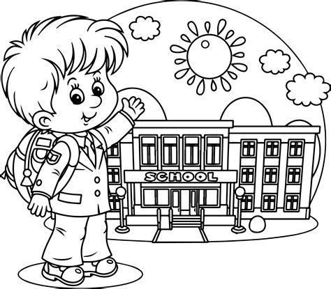 School Days Coloring Pages | Best Coloring Pages For Kids - Mcoloring | Coloriage, Coloriage ...