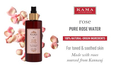 Kama Ayurveda Pure Rose Water Liquid - Pack of 1 (50 ML) (Brown_Free ...