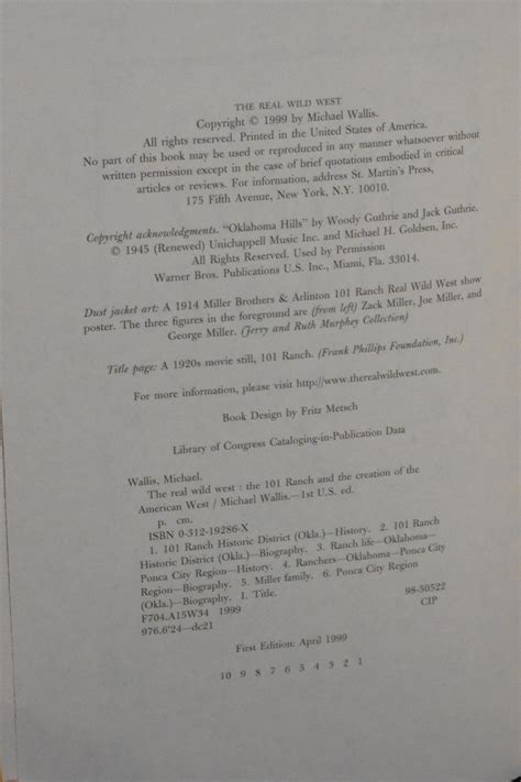 The Real Wild West; The 101 Ranch and the Creation of the American West ...