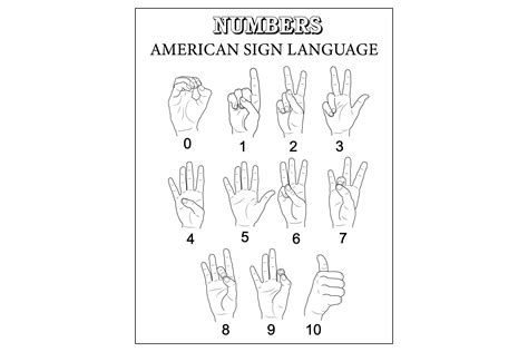 Image result for American Sign Language Alphabet Numbers