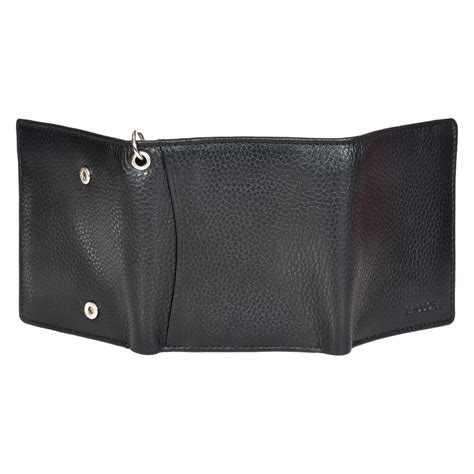Sassora Premium Leather RFID Trifold Small Biker's Wallet