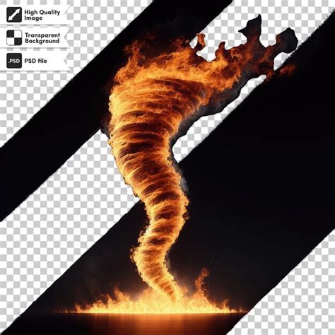 Psd fire effect on transparent background | Premium AI-generated PSD