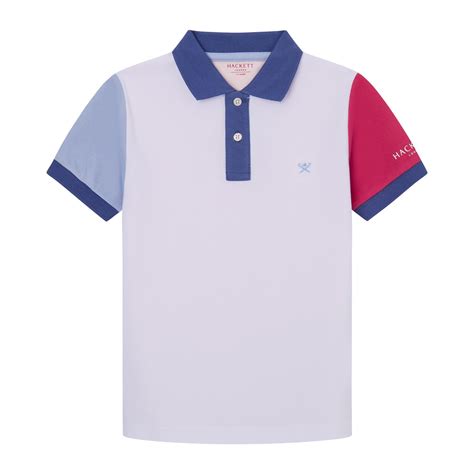 Buy Hackett London Boys White Colourblocked Pique Polo Online - 985150 ...