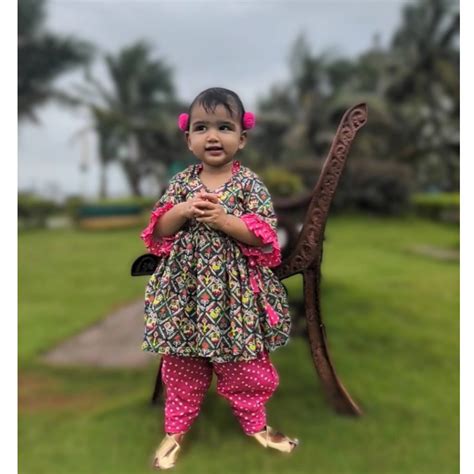 Cotton Malmal Anarkali Style Kurti with Salwar | Patola – Tura Turi