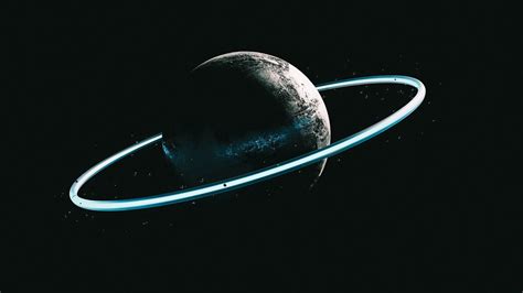Wallpaper planet, circle, ring, dark hd, picture, image