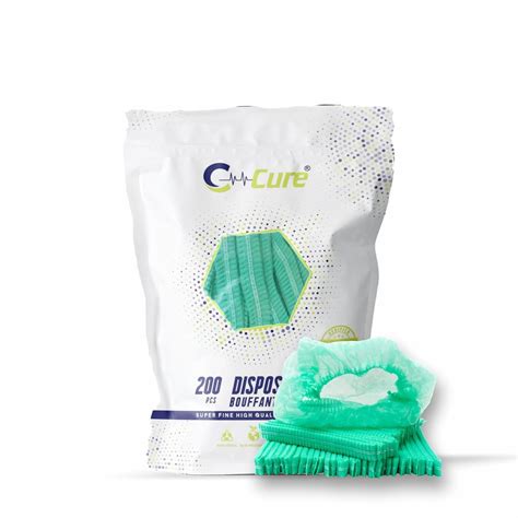 C-Cure® Disposable Stretchable Caps Pack Of 100 Nonwoven Bouffant Caps ...