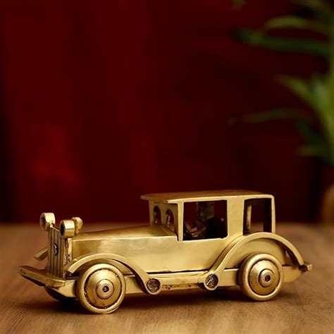 Jaszz Art Brass Vintage Car Figurine Statue for Showpiece (19x7x6 cm ...