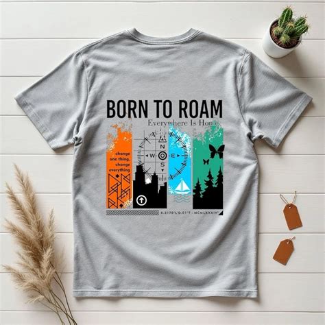 Buy Born to Roam Oversized Graphic T-Shirt – 100% Cotton | Wanderlust ...