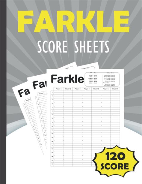Buy Farkle Score Sheets: 133 Score Sheets for Scorekeeping, Farkle ...