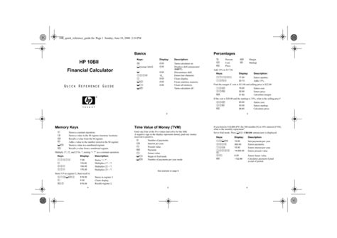 Image result for HP 10bii  Basics