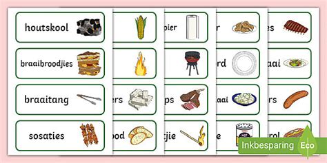 Erfenis- en Braaidag Woordkaarte