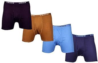 Laser X Premium Underwear - Pack of 4 (BLK BRN Sky NVY) : Amazon.in ...