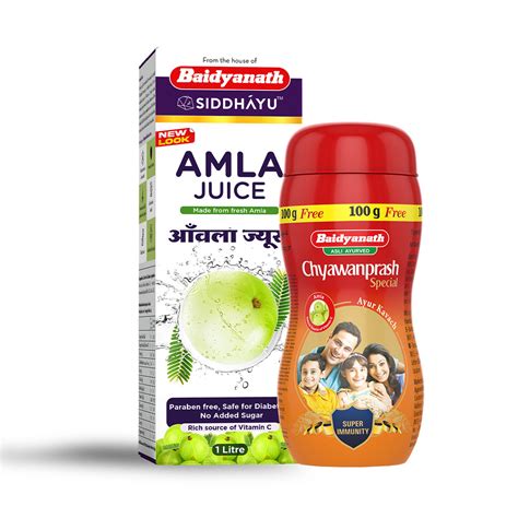 Baidyanath Amla Juice 1 L + Baidyanath Chyawanprash Special 950 G ...