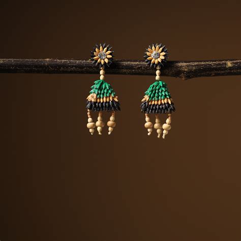 Buy Handcrafted Rice Paddy Earrings by Putul Das Mitra Online India l ...