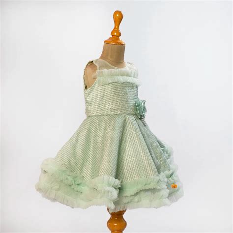 Buy Sea Green & Onion Glittery Girls Frock – Mumkins