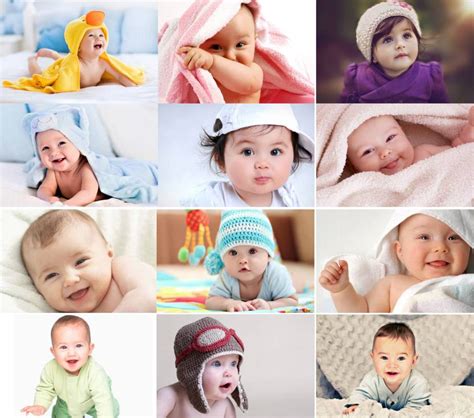 Set of 12 Cute Baby Combo Posters | Smiling Baby Poster | Poster for ...
