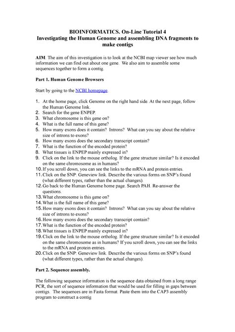 Bioinformatics Tutorial 的图像结果