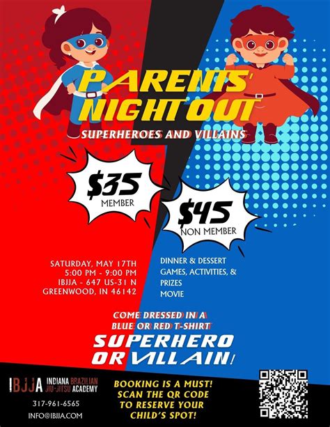Parents’ Night Out - Superheroes vs Villains Party for the Kids, 647 US ...