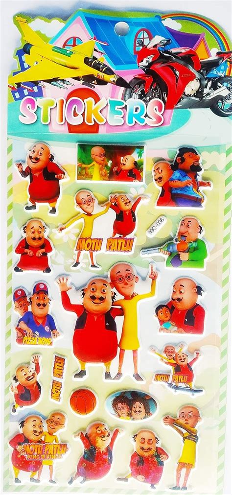 SBS Motu-Patlu Puffy Stickers for School Projects : Amazon.in: Toys & Games