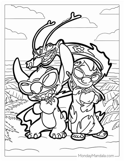 Coloring Page Of Lilo And Stitch