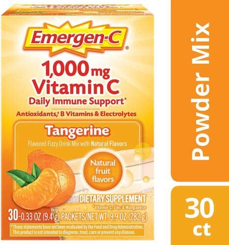 Buy Emergen-C Vitamin C 1000mg Powder 30 Count With Antioxidants, B ...