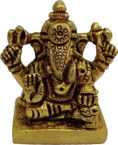 Om Shree Siddhi Vinayak Murti Bhandar Brass Ganesh Sitting Base Home ...