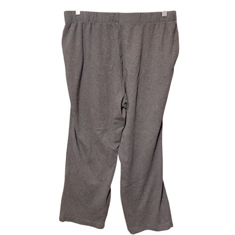 Lands' End Sweatpants Womens Sz L Gray Elastic Waist Straight Leg ...