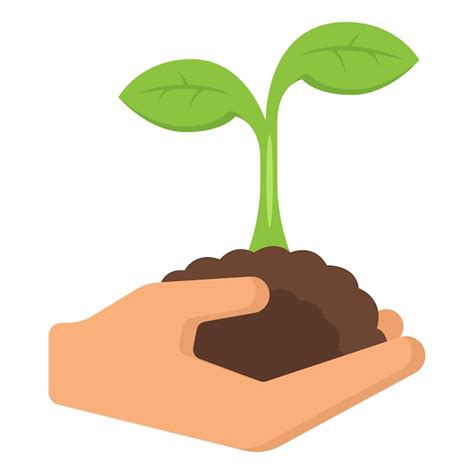 Mão dando planta em crescimento estilo simples | Vetor Grátis