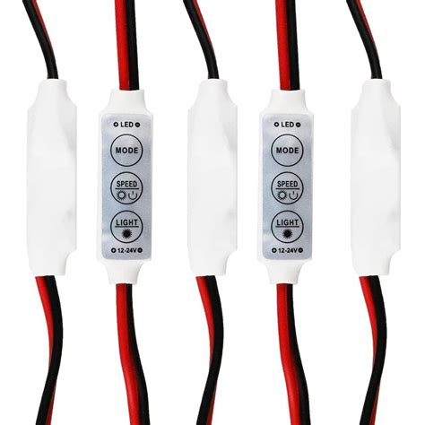 UT 3 Keys 12V Dimmer Single Led Strip Light Amplifier Controller 2 Pcs ...
