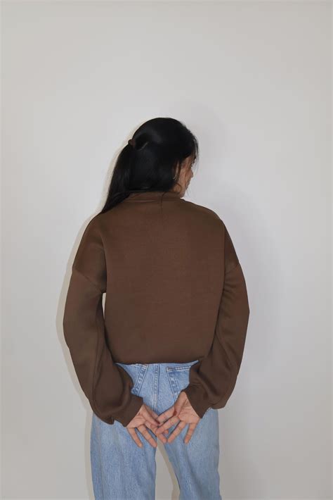 Brown Crewneck Sweatshirt - Butter Soft Crewneck (Coco)