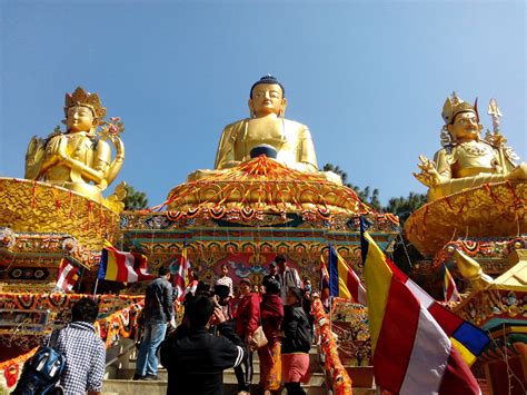Three Buddha Statues in the Temple in Kathmandu, Nepal image - Free ...