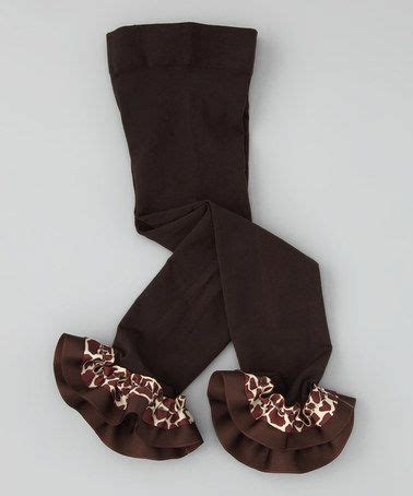 Take a look at this Brown Giraffe Ribbon Leggings - Girls by Bon Bon ...