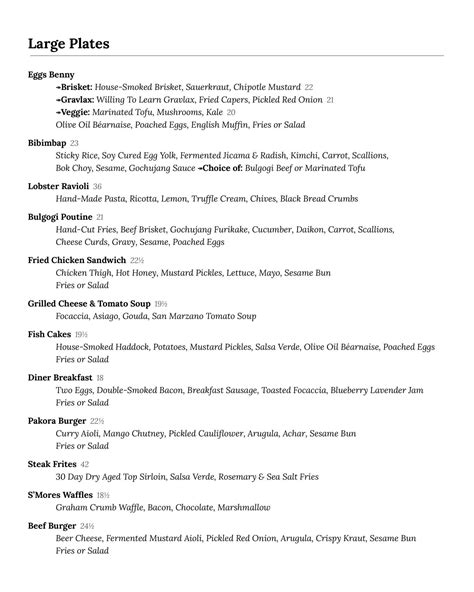 Menu at Black Sheep Restaurant, Halifax