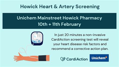 Heart & Artery Screening Unichem Mainstreet Howick Pharmacy, Picton St ...