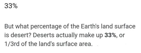 About —of the world land is made up of deserts. A) 1/2 B) 1/5 C) 1/10 D ...