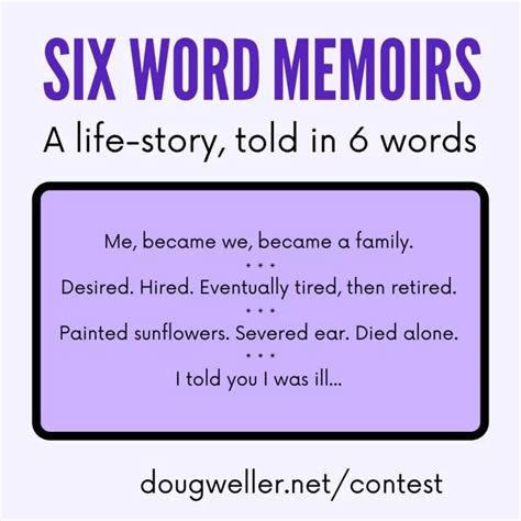 2023 - Example of a Six Word Memoir and how to write a Fantastic One ...