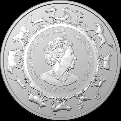 2024 Year of the Dragon - $1 1oz Silver Investment Coin in Capsule
