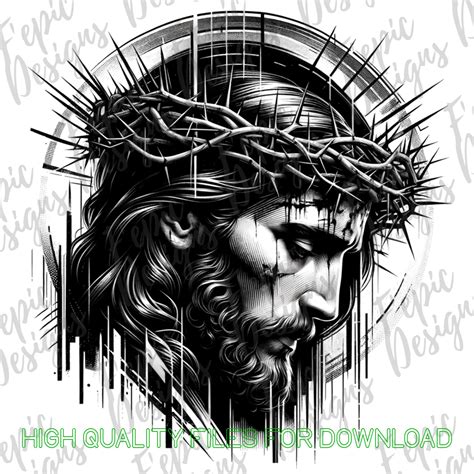 Jesus with crown of thorns tattoo - Bronctattooaus.com