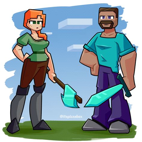 Steve and Alex Designs by ItsPizzaBox on DeviantArt
