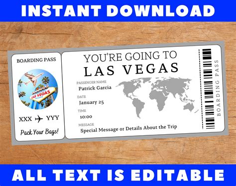 Las Vegas Boarding Pass at Luca Swift blog
